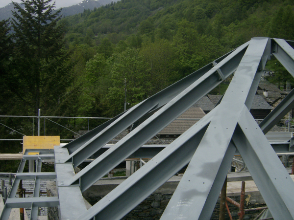 Carpenteria per tetto in piode